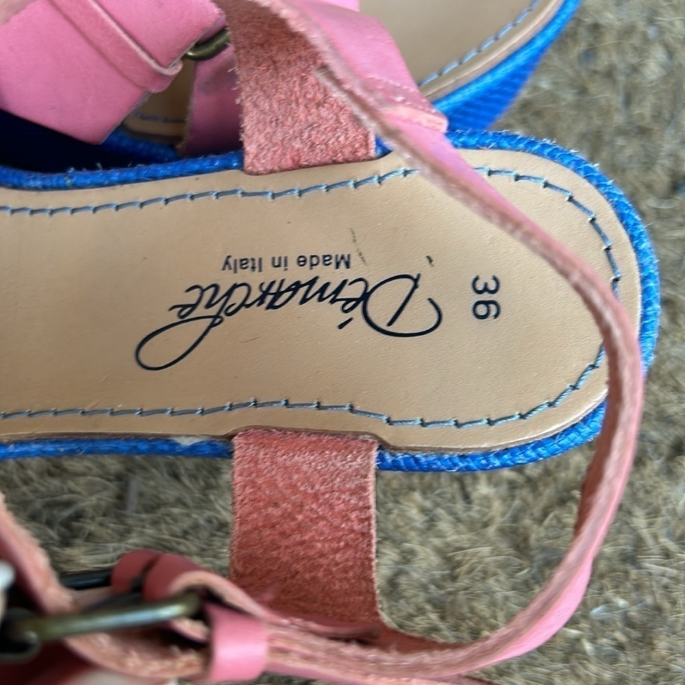 Demarche Sandals Made in Italy Rare Summer Luxury Feminine Shoes Sz 36 Colorful - Picture 8 of 9